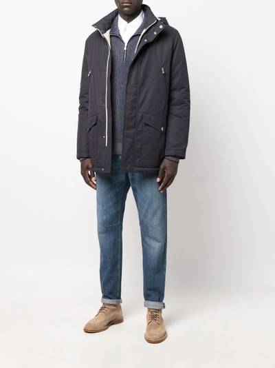 Brunello Cucinelli detachable-hood padded jacket outlook