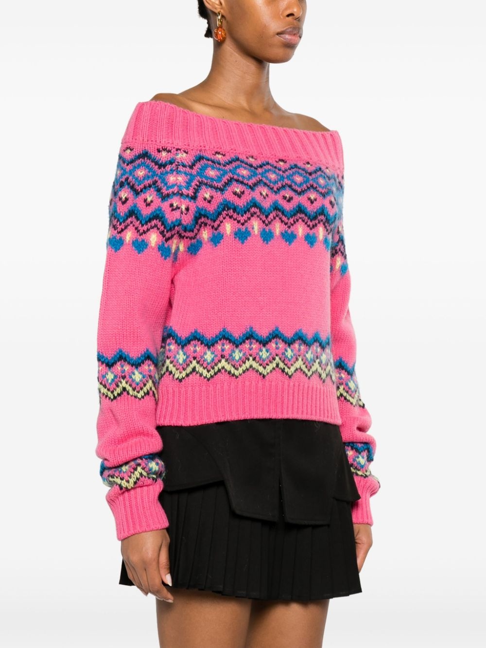 Tako Nordic off-shoulder jumper - 3