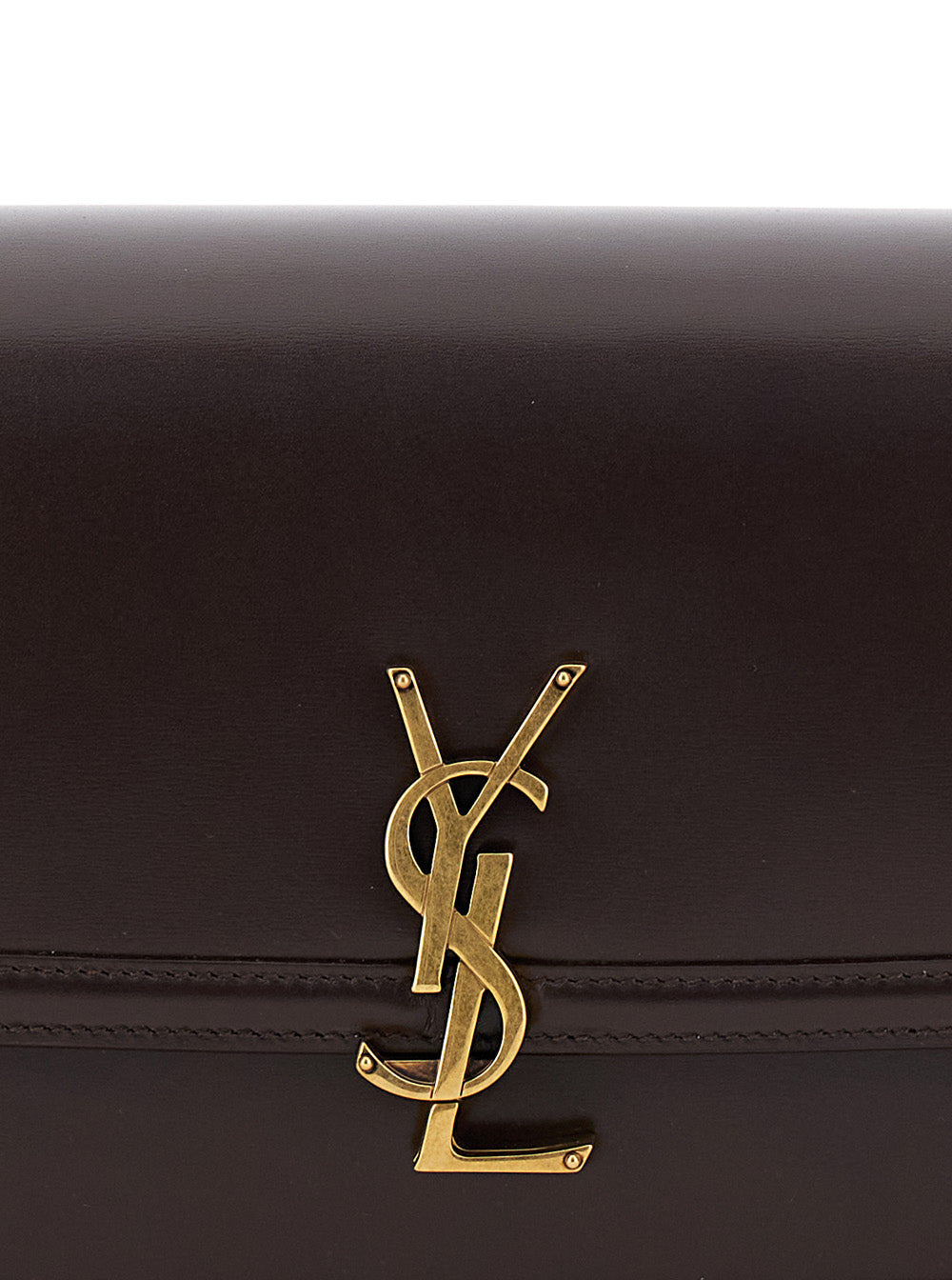 Saint Laurent Men 'Medium Solferino' Brown Satchel Bag With Cassandre In Smooth Leather Man - 5