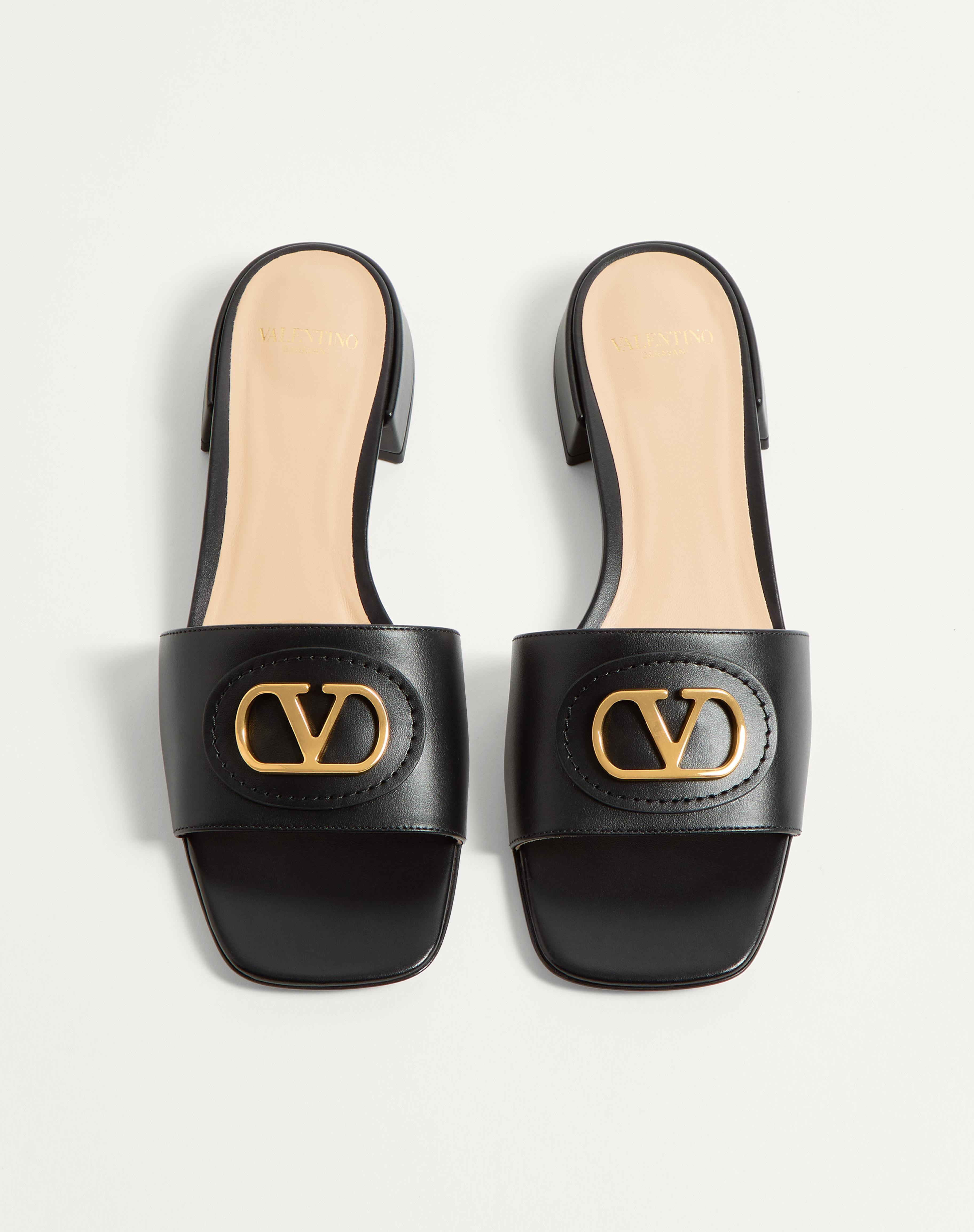 VLOGO SIGNATURE SLIDE SANDAL IN CALFSKIN 20MM - 3