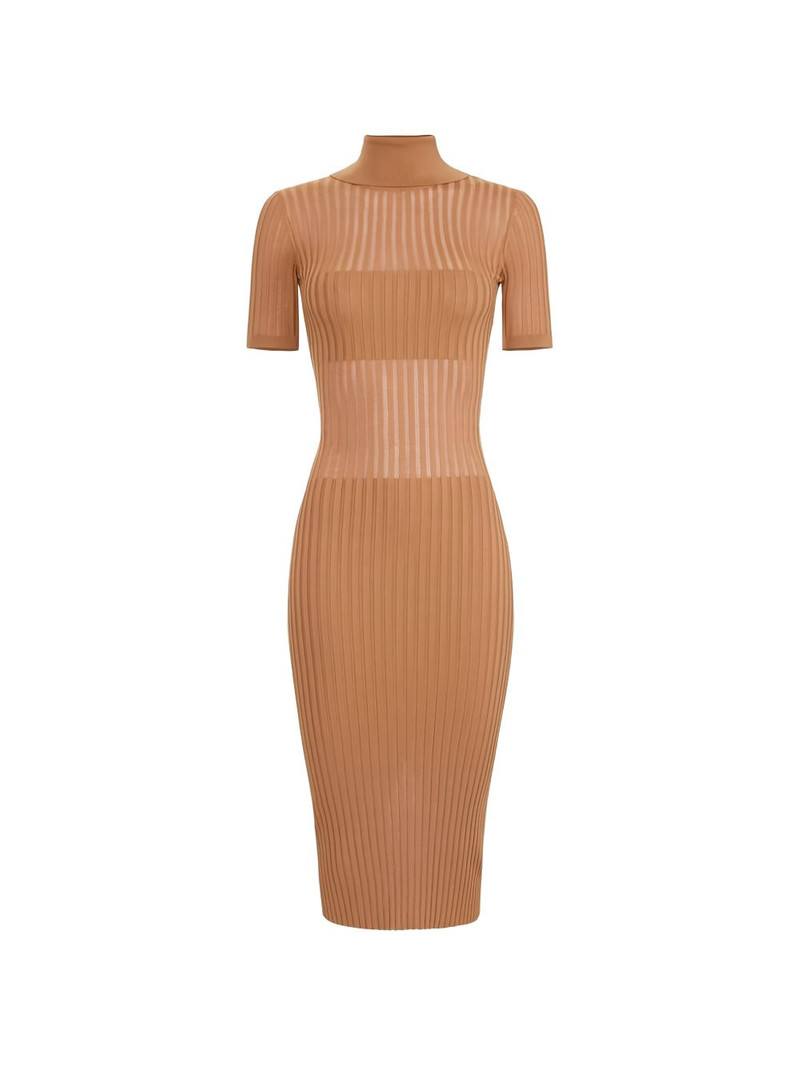 turtleneck knit midi dress 1