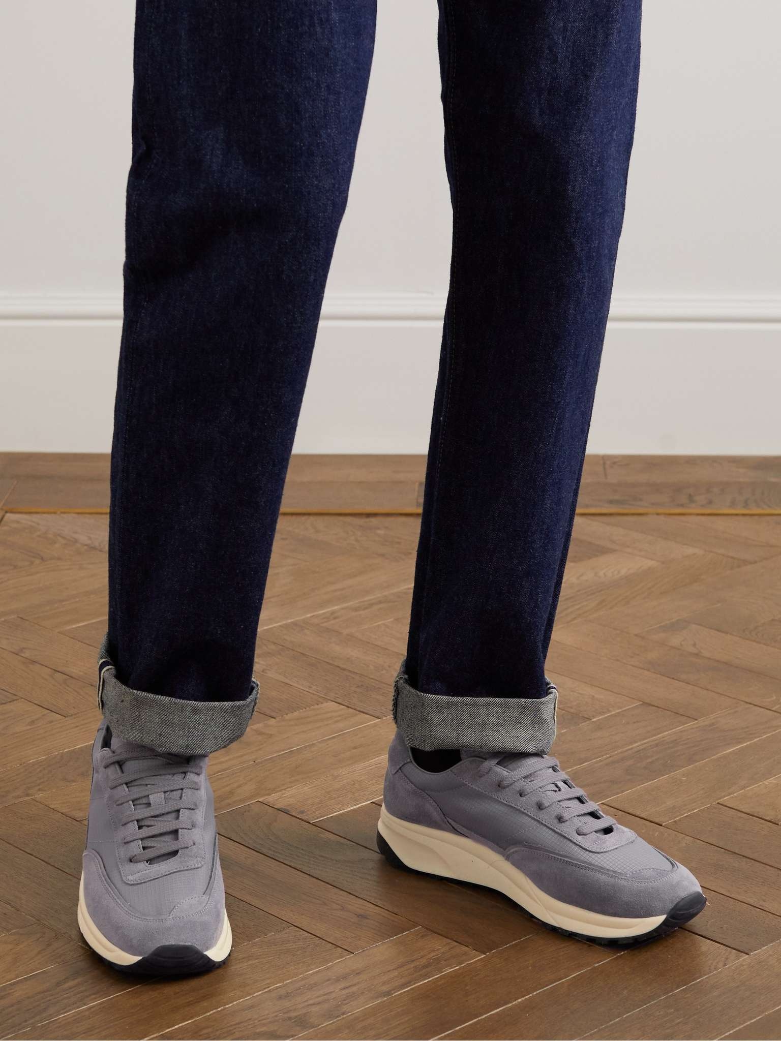 Track 80 Leather-Trimmed Suede and Ripstop Sneakers - 3