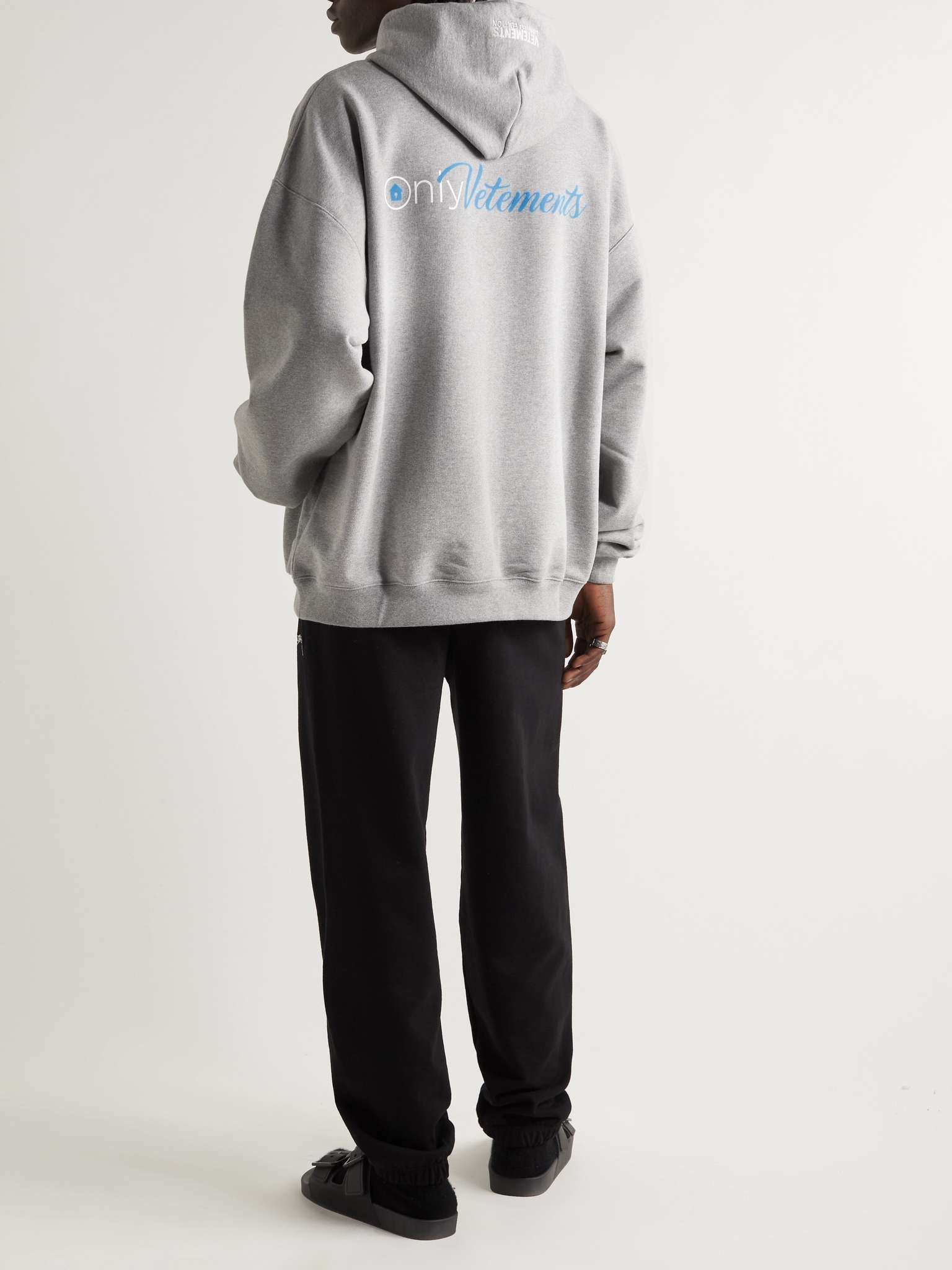 Oversized Logo-Print Cotton-Blend Jersey Hoodie - 2