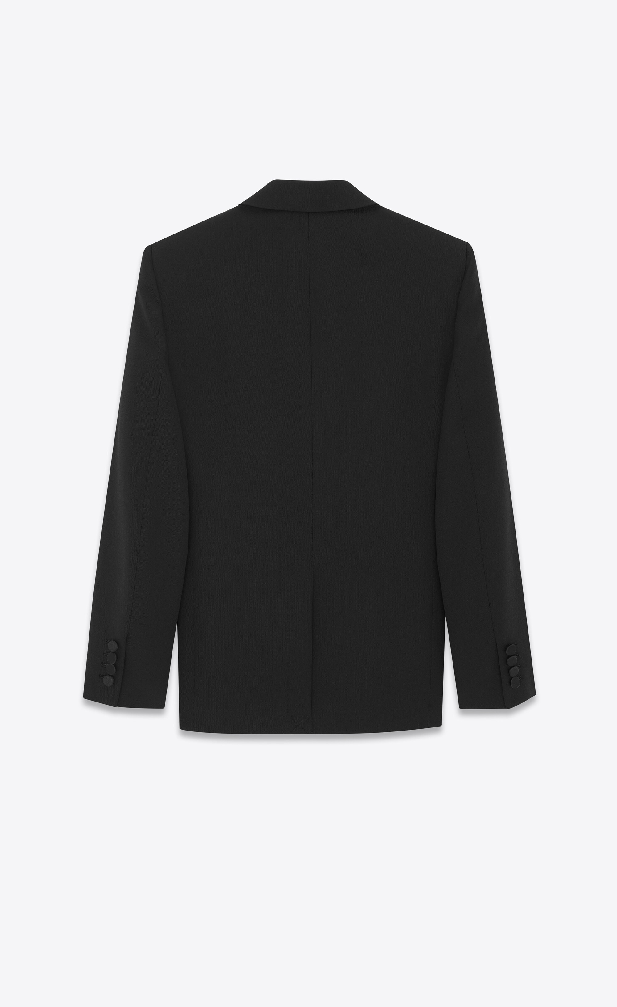 double-breasted tuxedo jacket in grain de poudre - 2