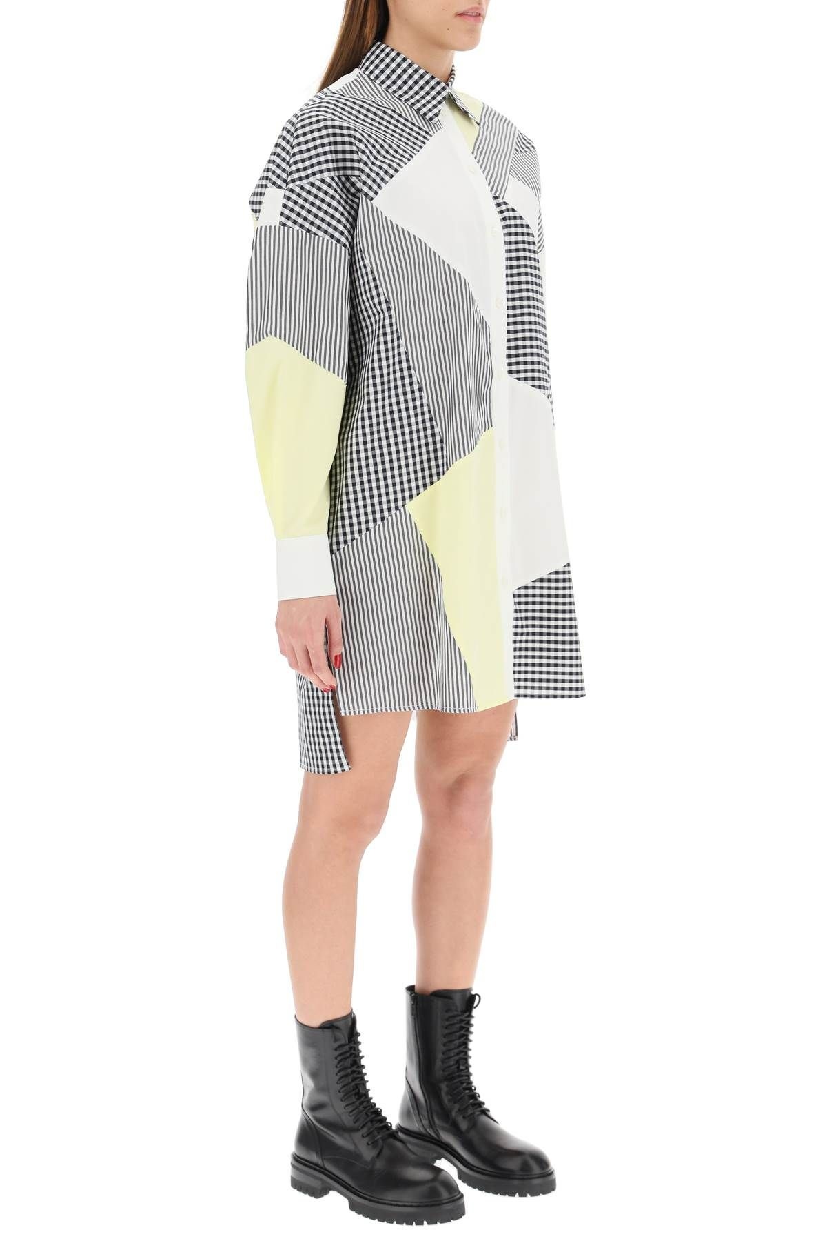 PATCHWORK SHIRT DRESS - 3