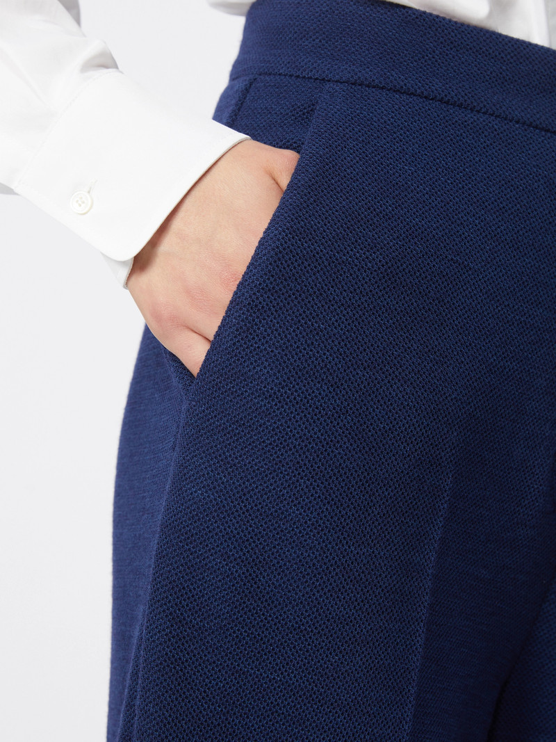 ATTINIA Wool piqué trousers - CHINA BLUE 5