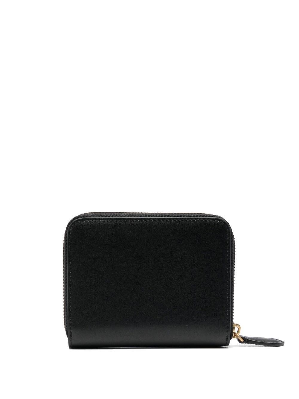 logo-plaque leather wallet - 2