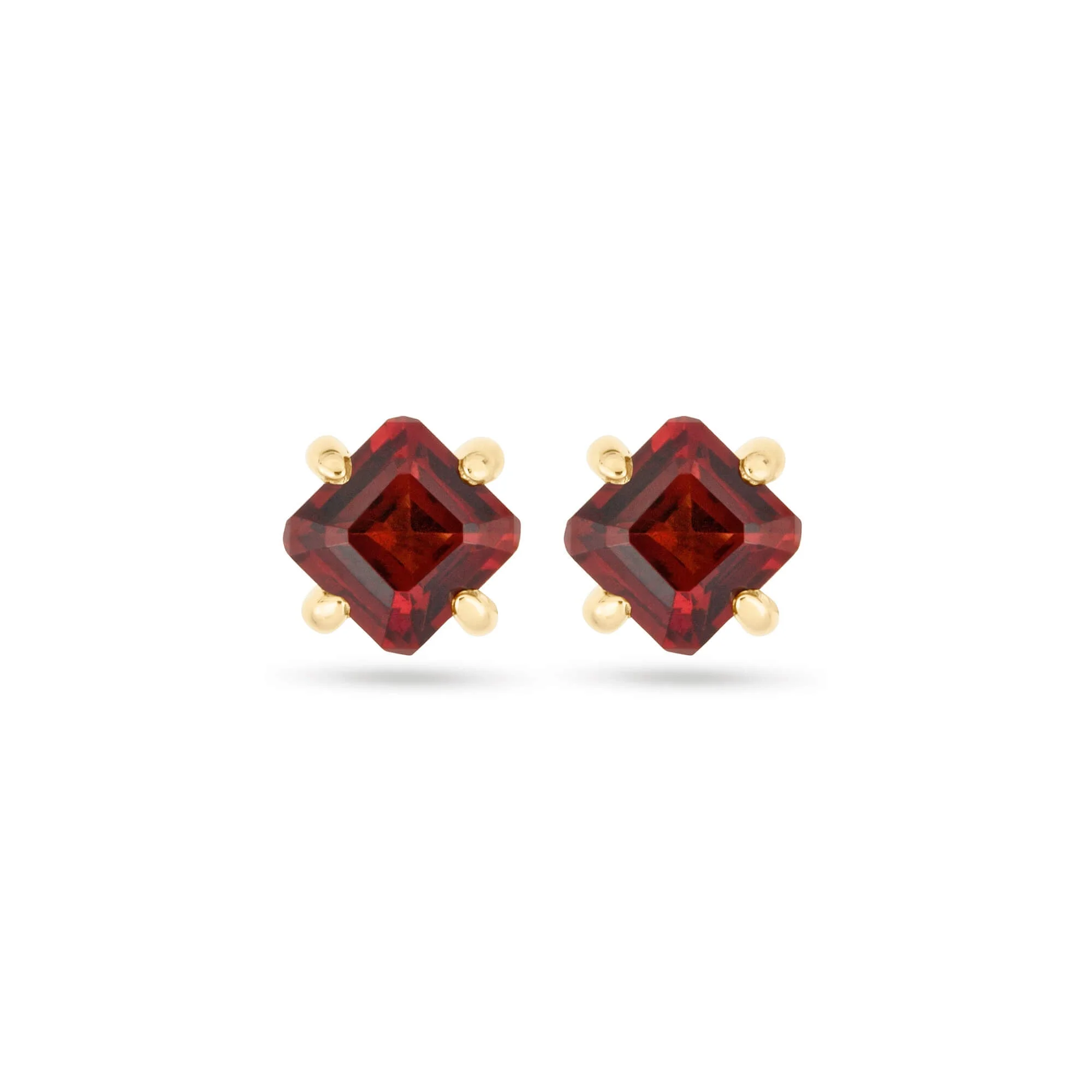 Red Studio Garnet Studs - 1
