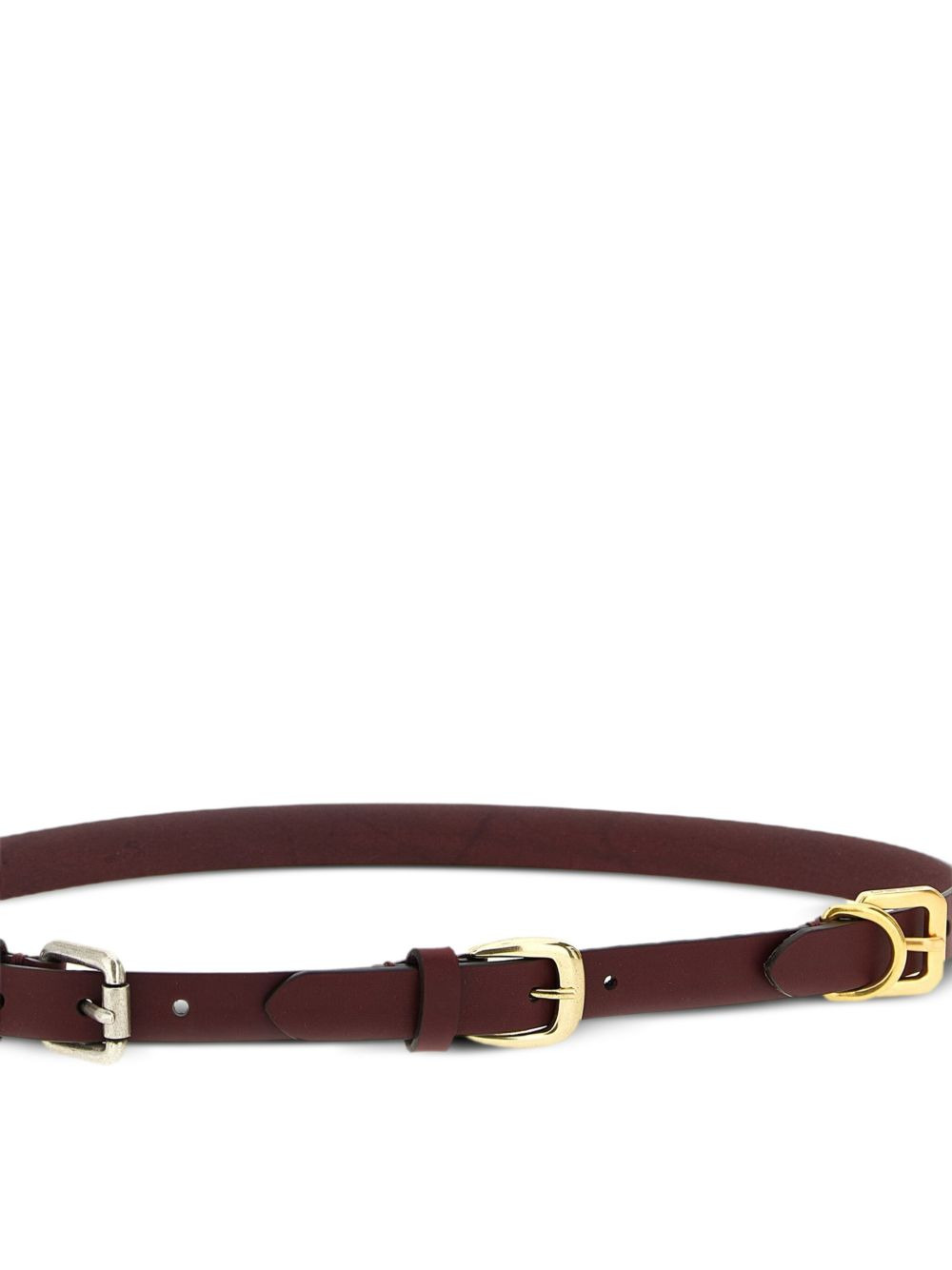 leather buckle belt - 3