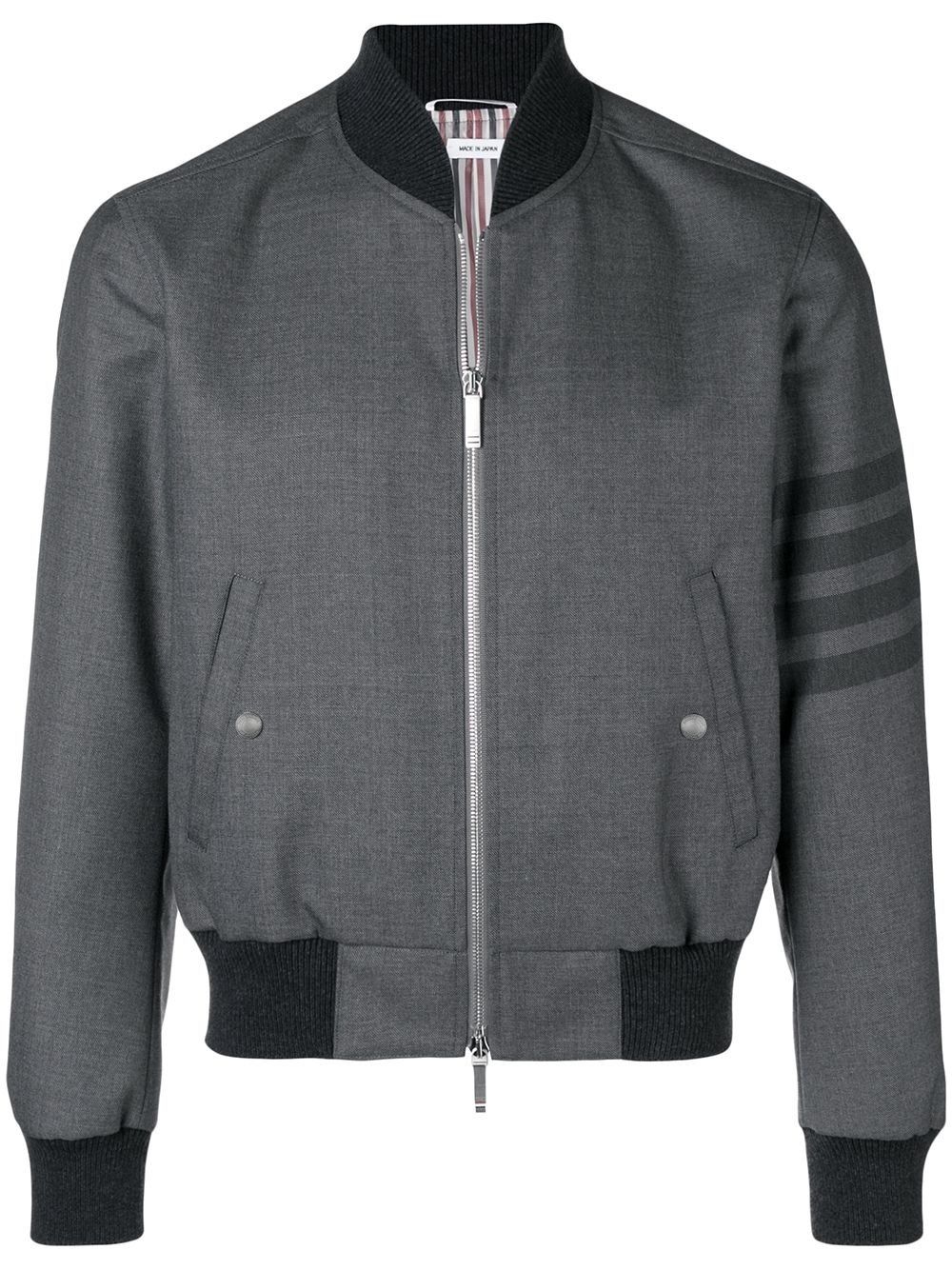 4-Bar Ribbed Knit Blouson Jacket - 1