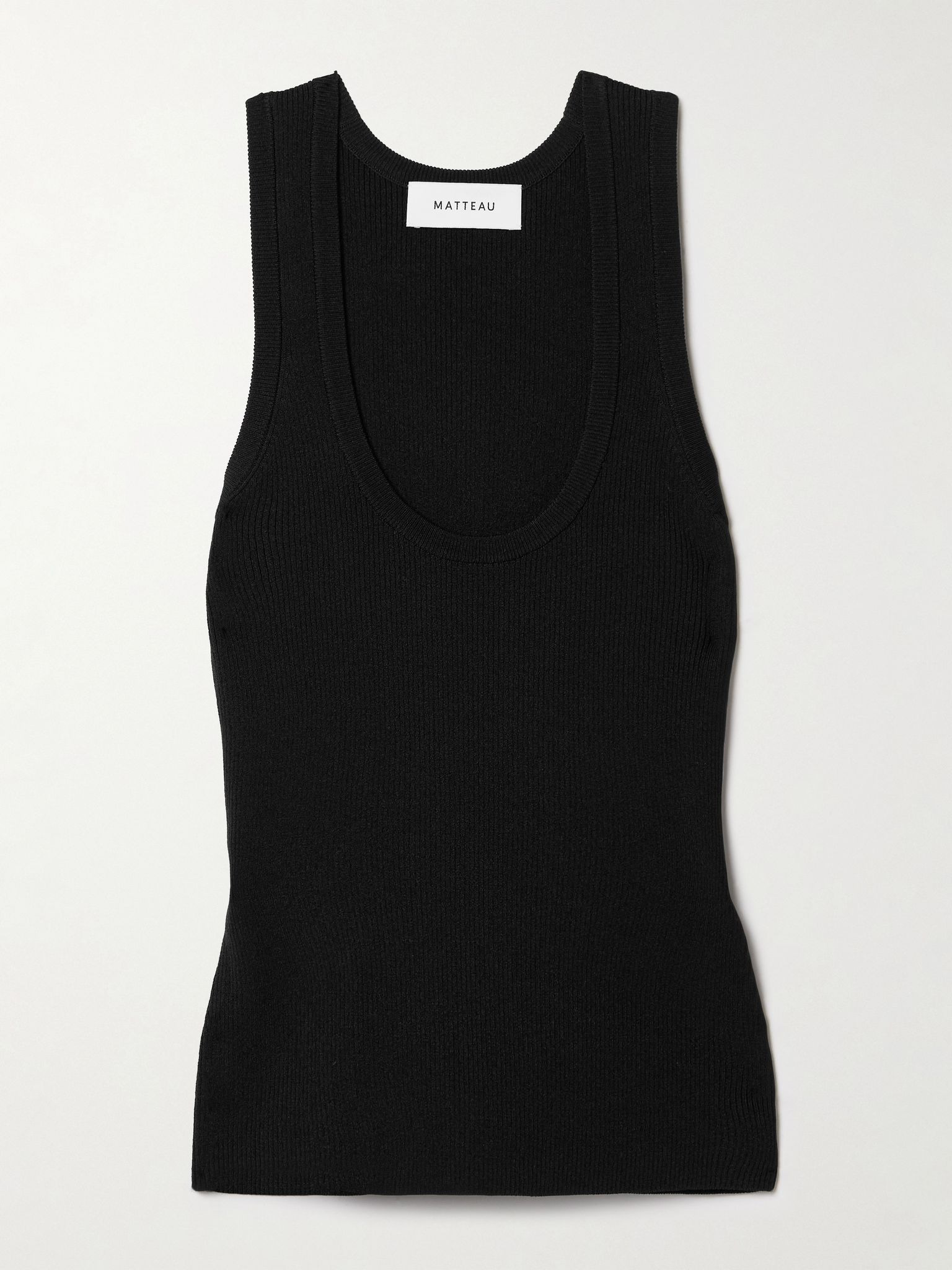 Ribbed-knit tank Black - 1