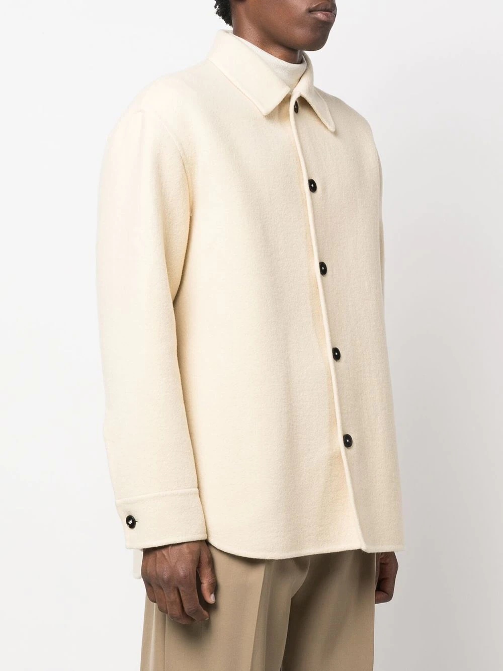 button-up long-sleeved overshirt - 3