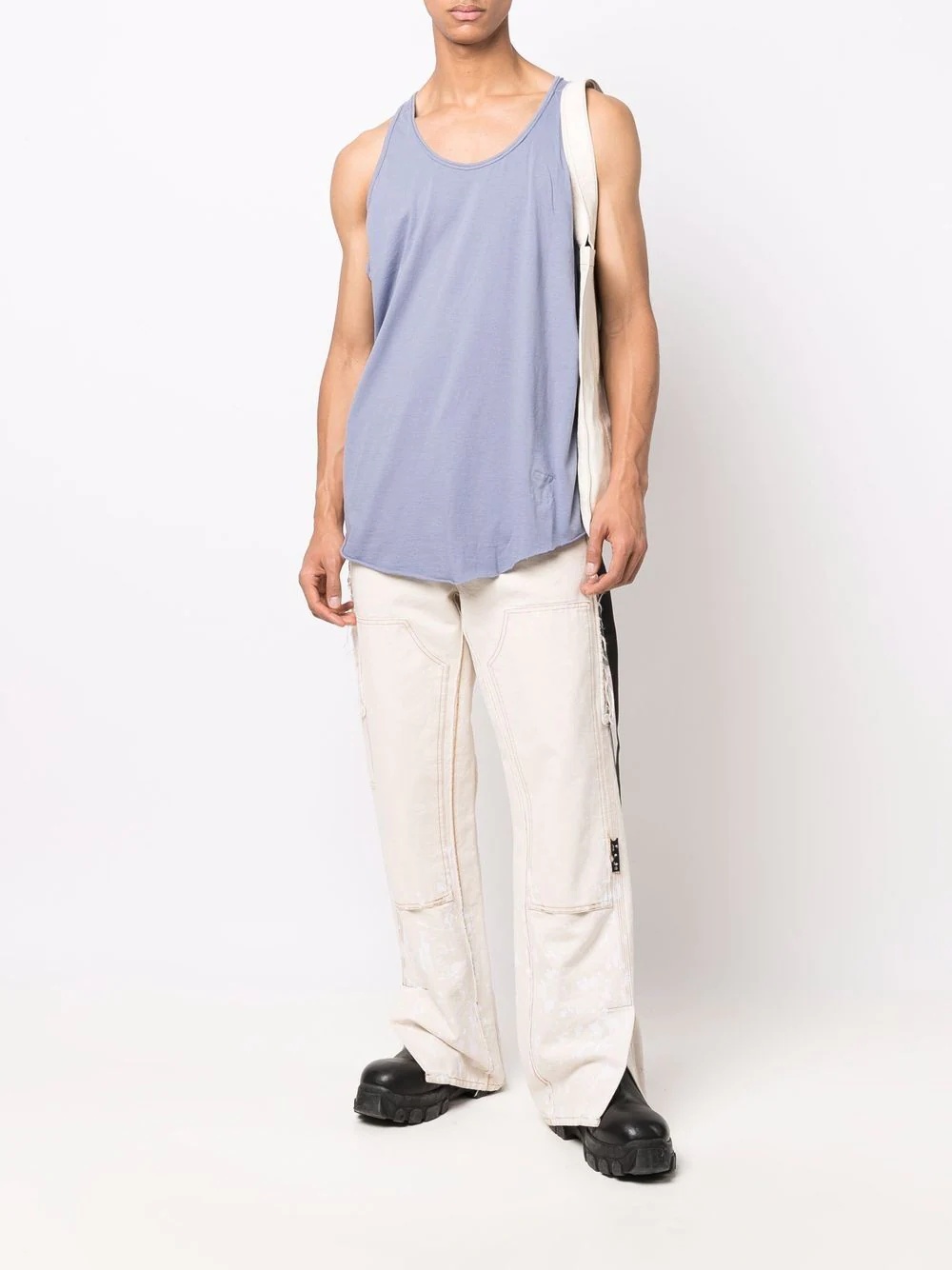 sleeveless organic-cotton tank top - 2