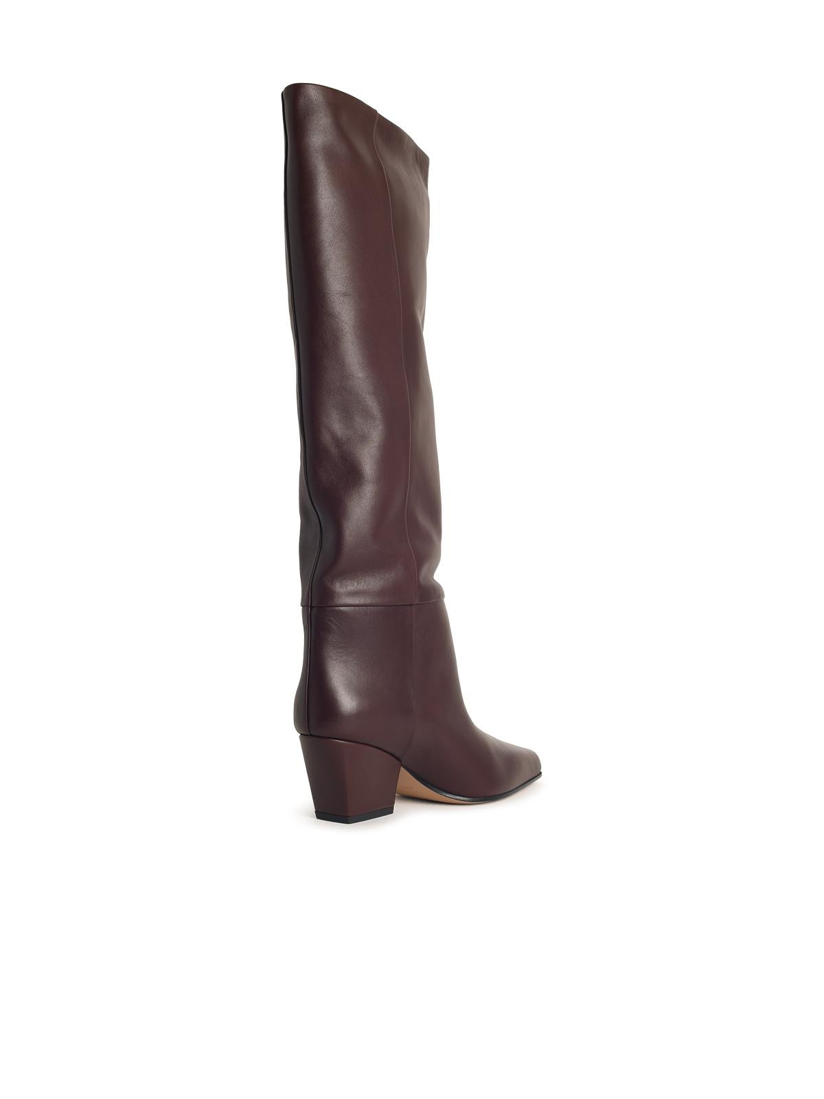 Paris Texas 'Jane' Mocha Leather Boots Women - 3