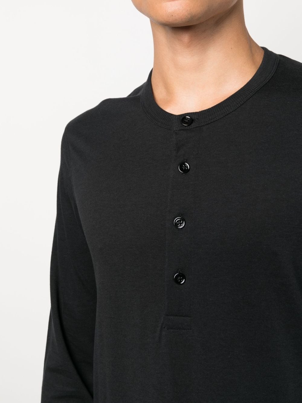 long-sleeve Henley T-shirt - 5