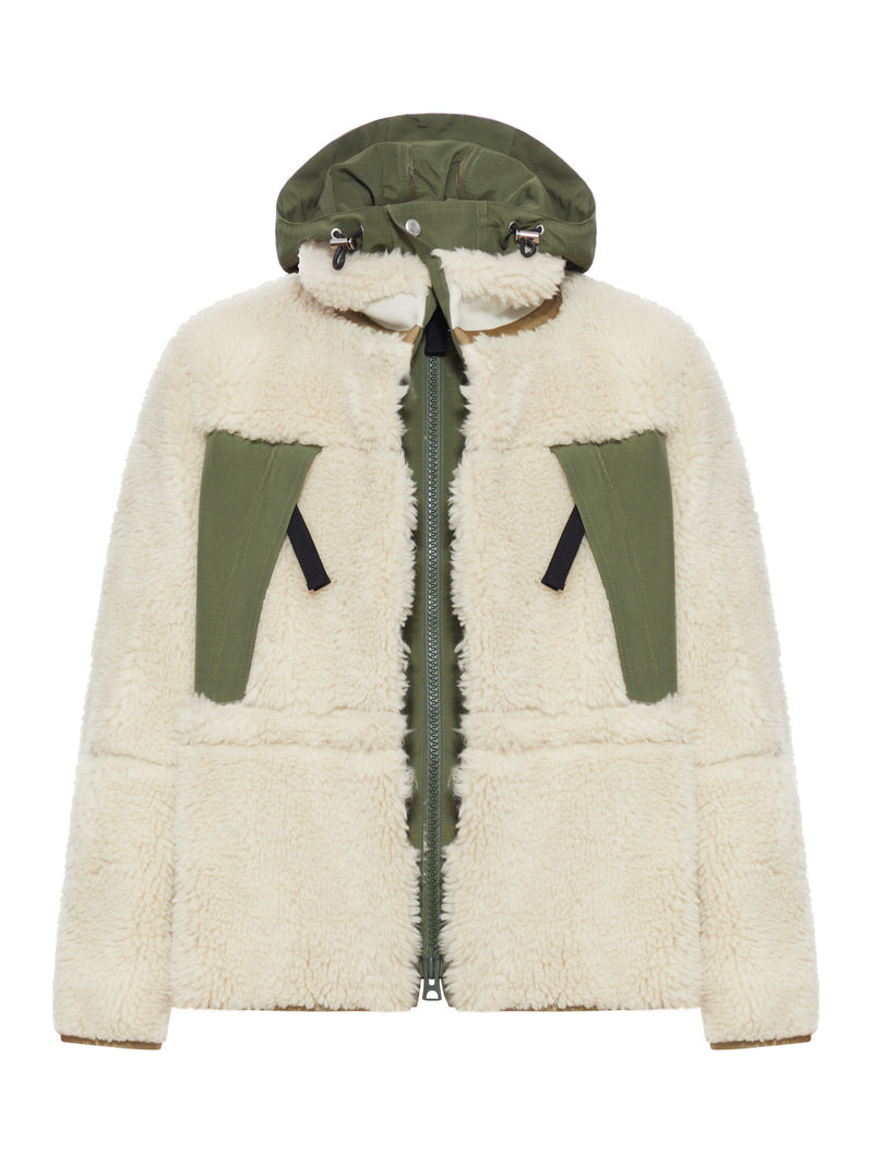 Sacai Men Shearling Bomber Jacket - 1