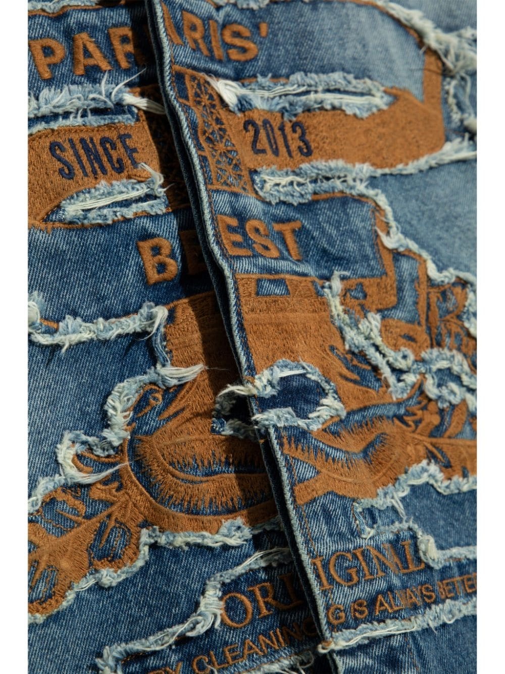 distressed denim shirt - 5