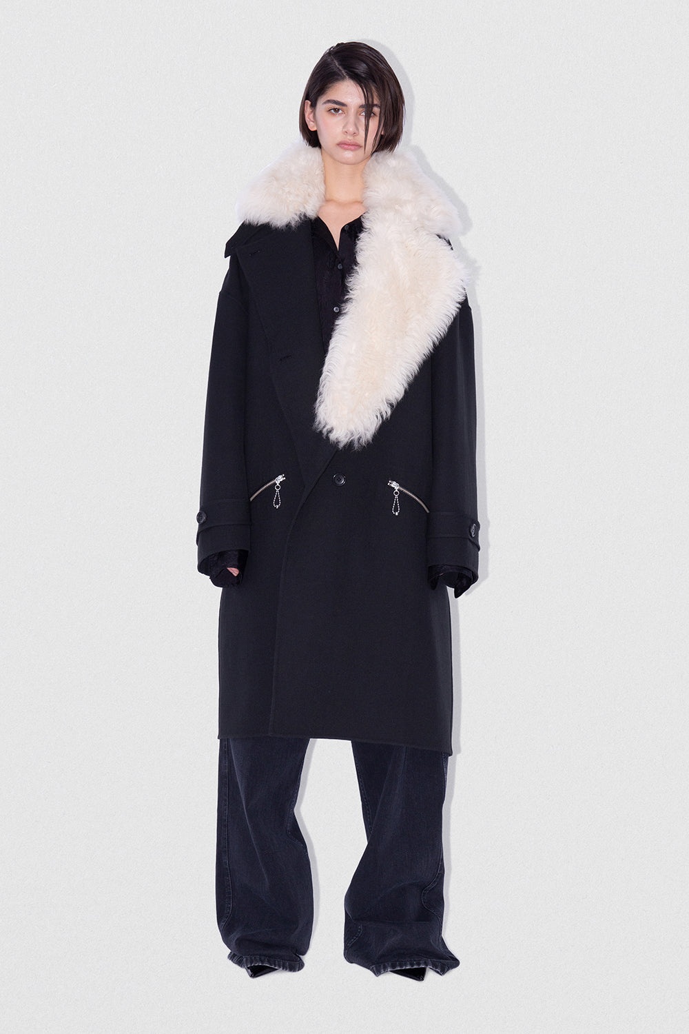 CONSTANCE COAT BLACK GABARDINE - 2