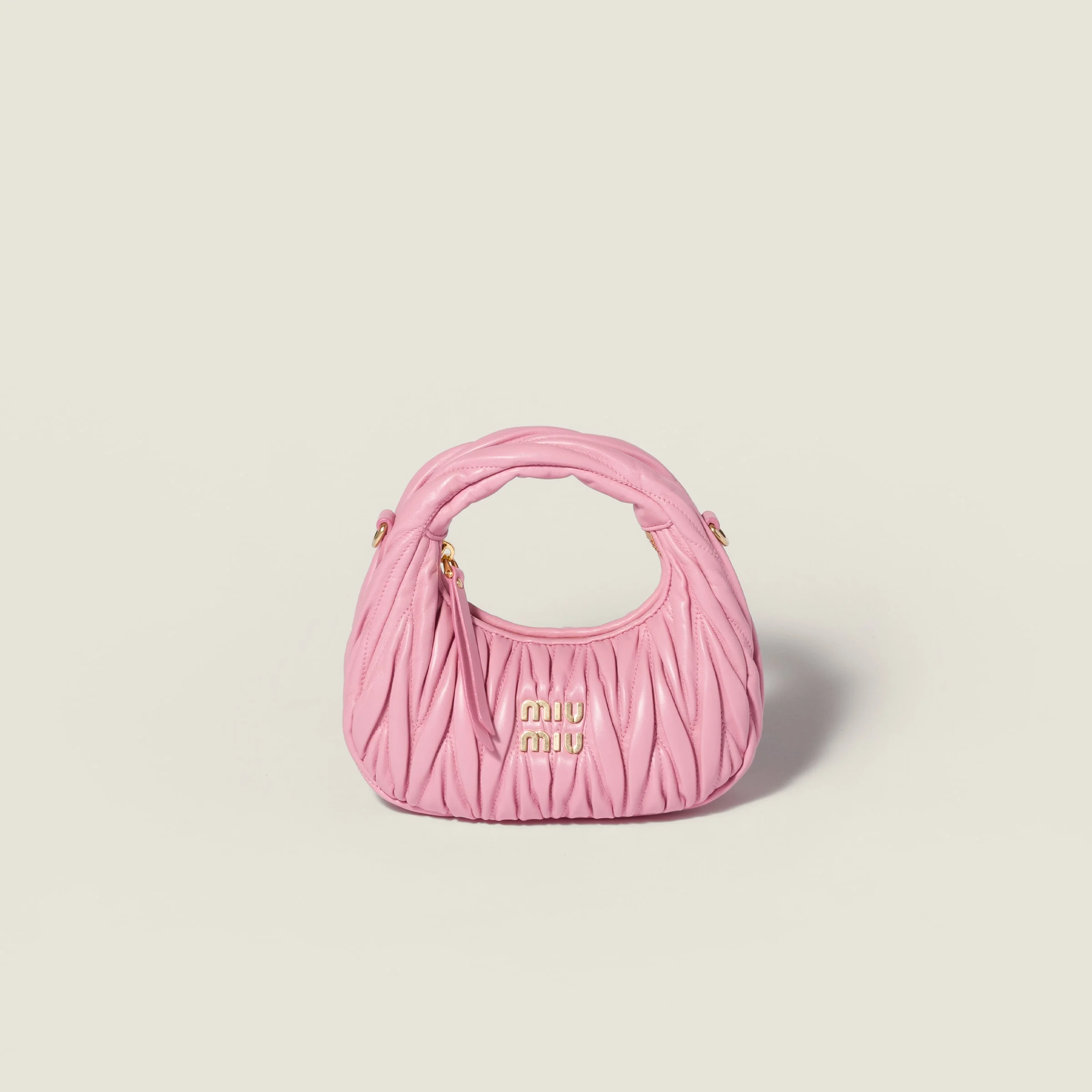 Wander matelassé nappa leather hobo mini-bag - 1