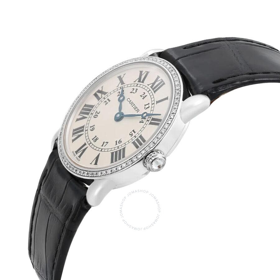 Pre-owned Cartier Cartier Ronde Louis Quartz Diamond Silver Dial Ladies Watch 2887 - 3