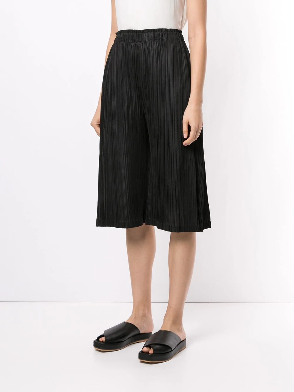 cropped plissé culottes - 3