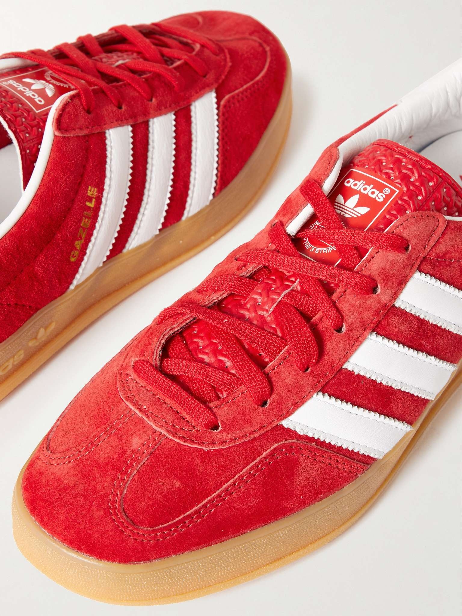 adidas Originals Gazelle Indoor Leather-Trimmed Suede