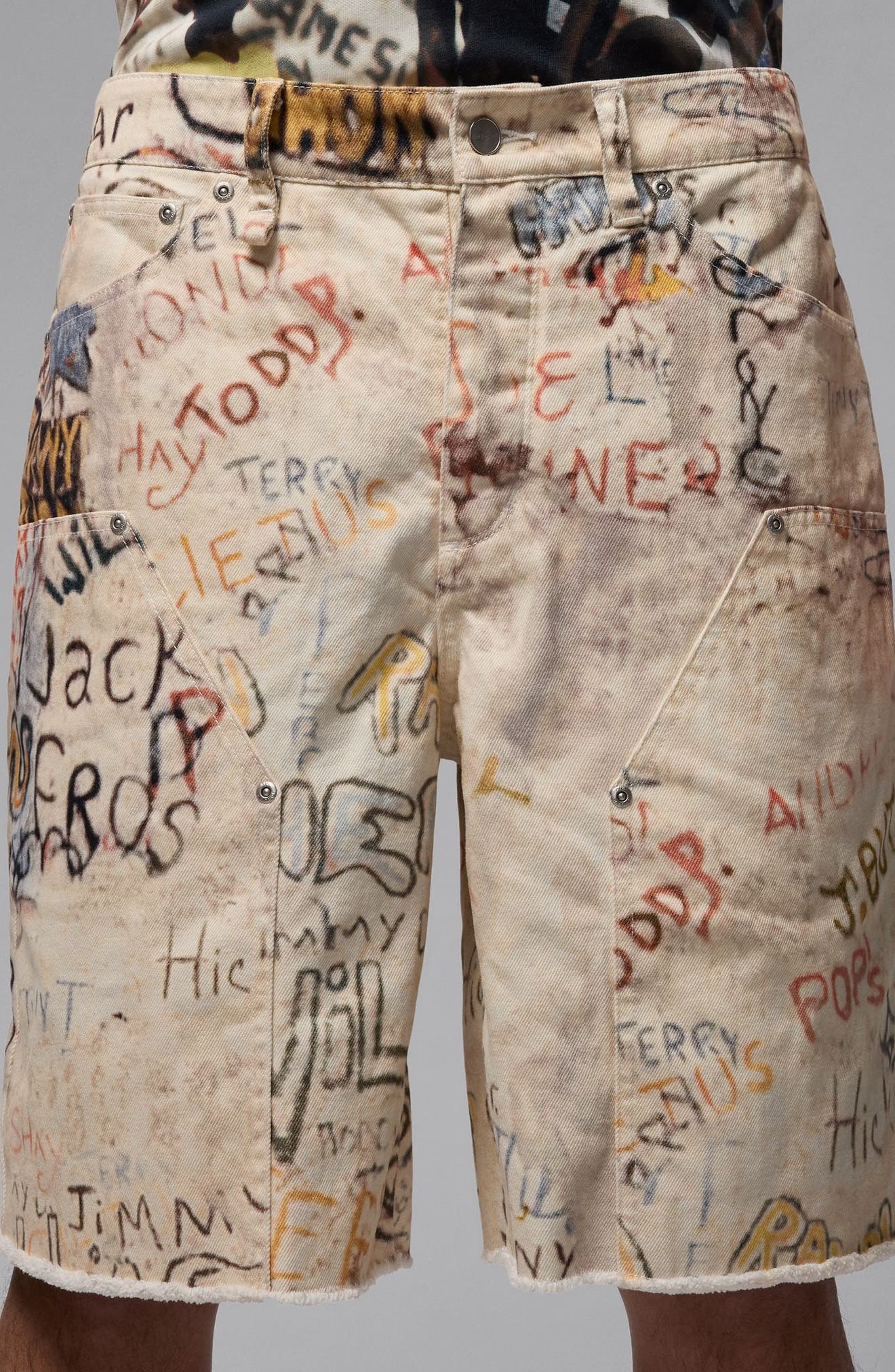 Jordan Print Cotton Twill Shorts in Sail at Nordstrom - 5