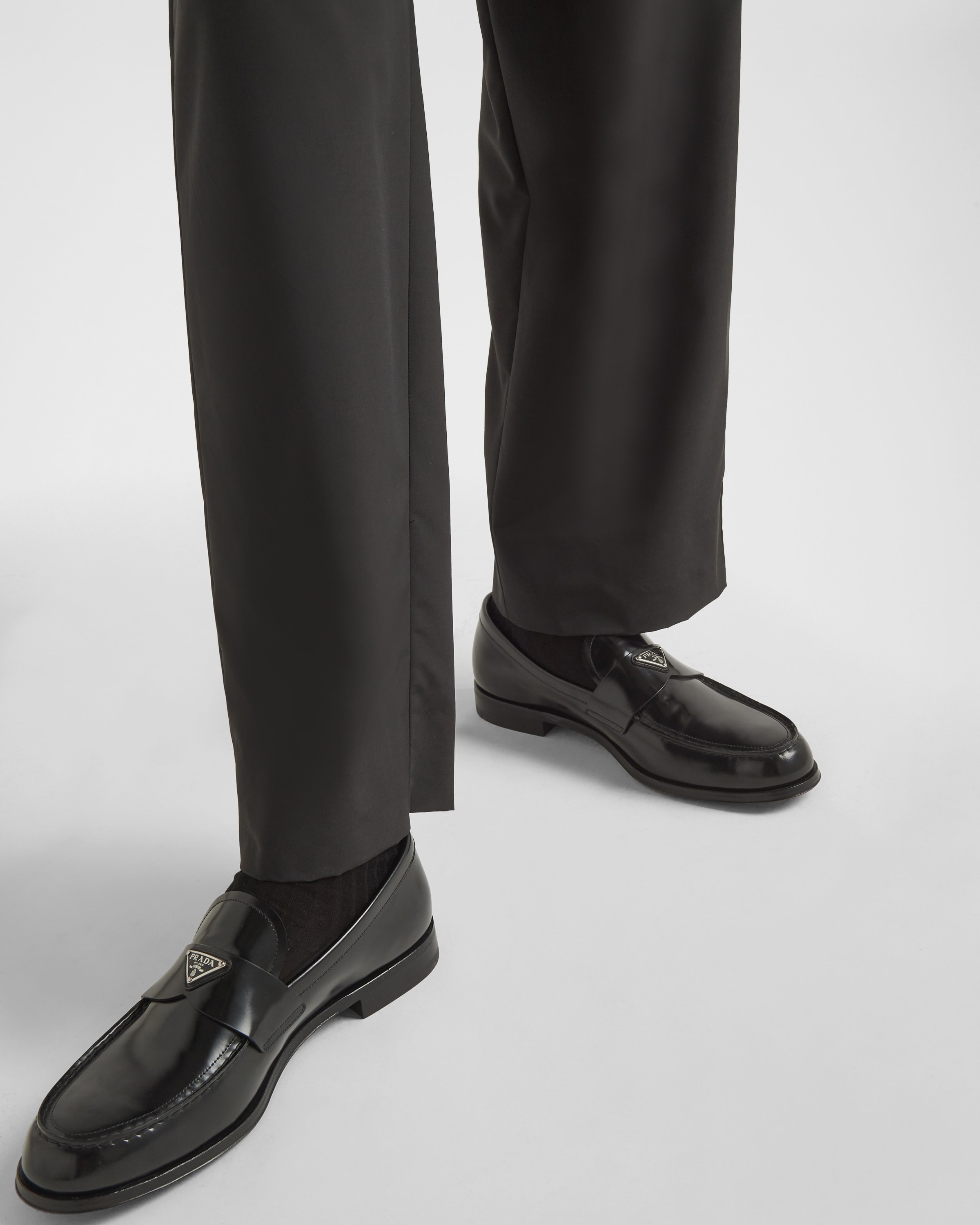 Brushed leather loafers - 3