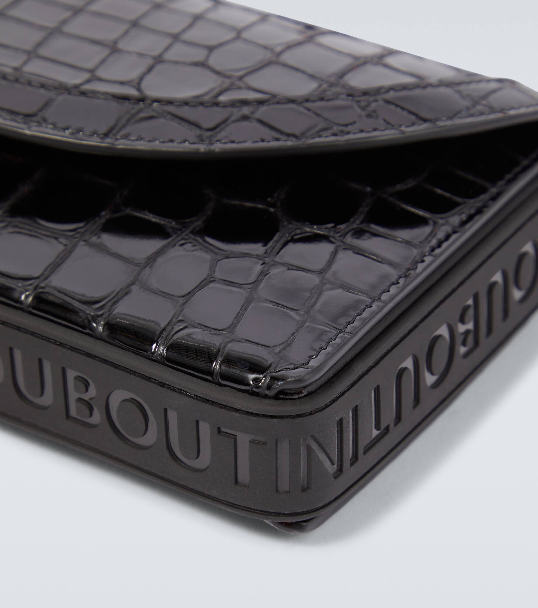 Explorafunk croc-effect patent leather shoulder bag - 6