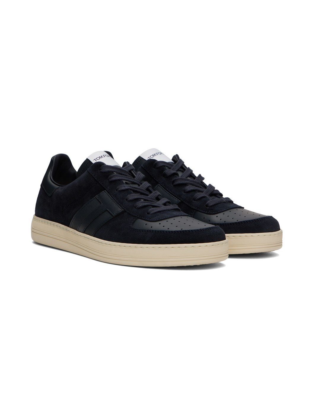 Navy Suede & Leather Radcliffe Sneakers - 4