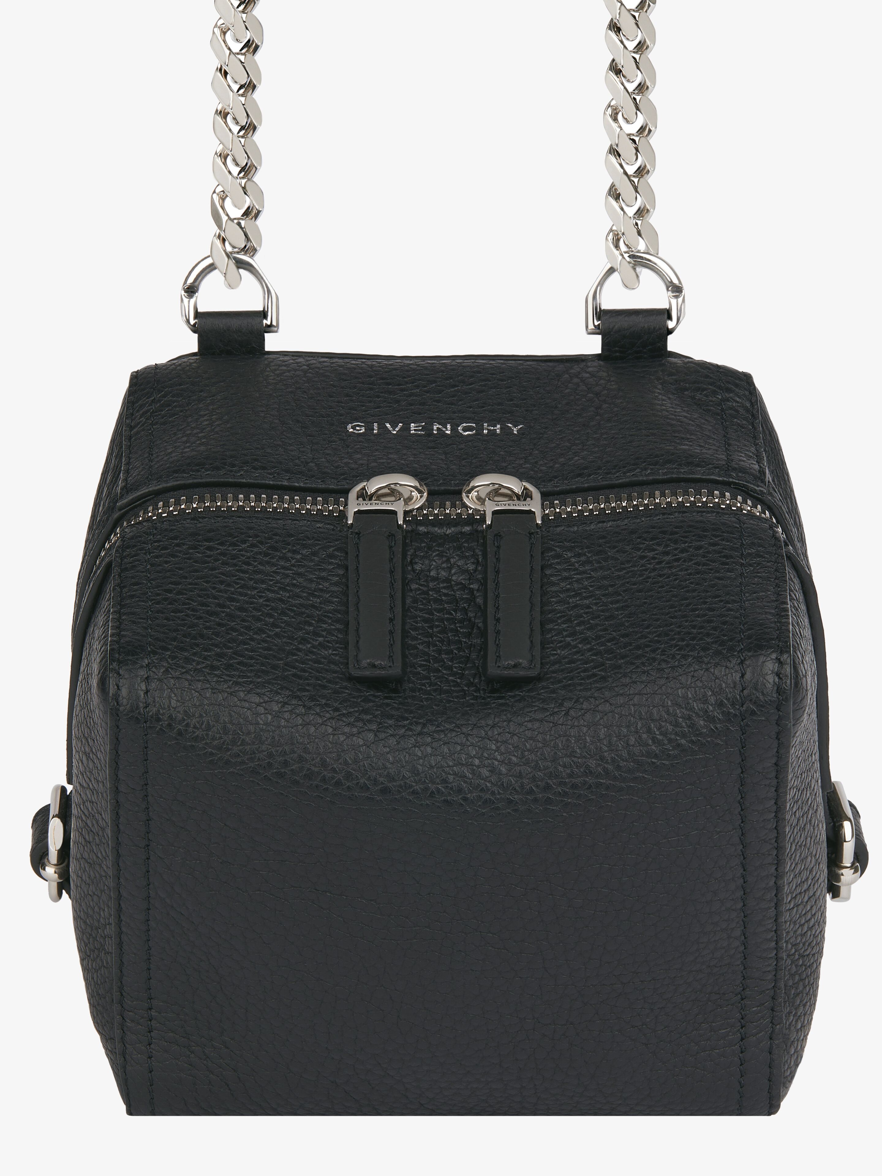 MINI PANDORA BAG IN GRAINED LEATHER WITH CHAIN - 6