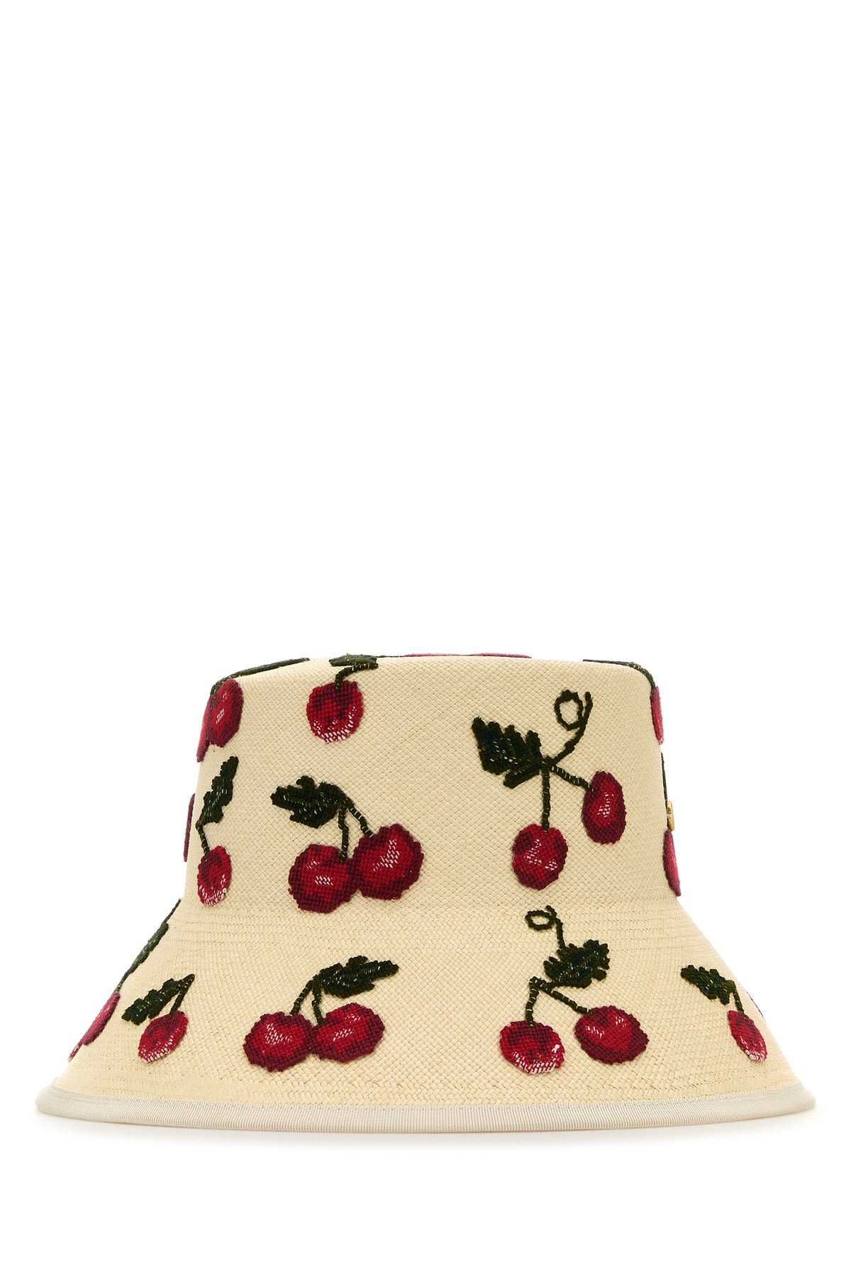 Embroidered straw Cherryfic hat - 2