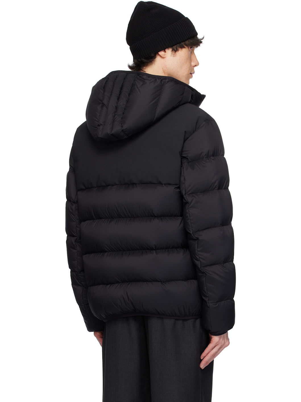 Black Veumont Hooded Short Down Jacket - 3