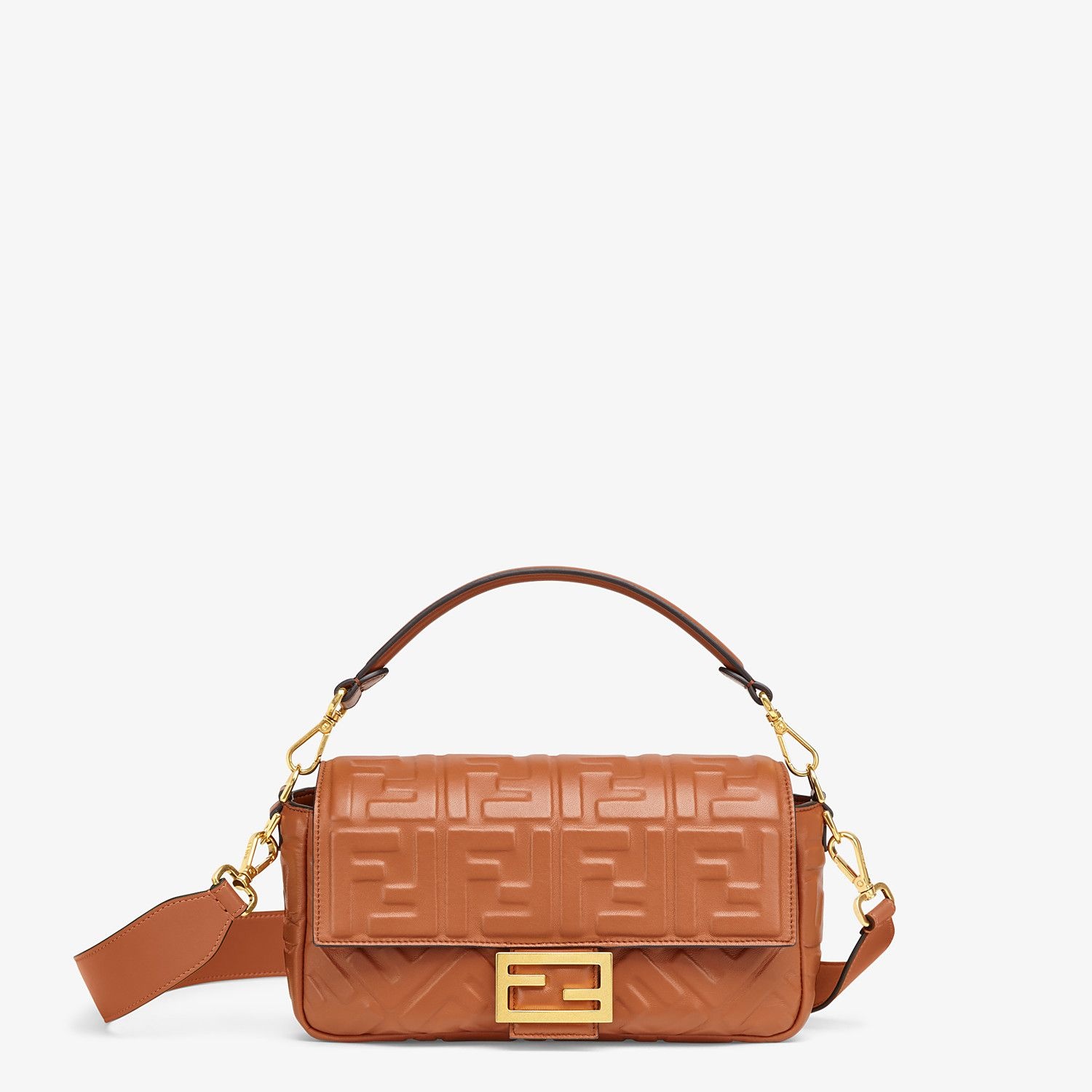 Brown nappa leather bag - 1