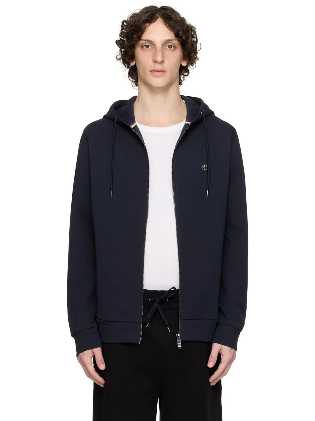 Navy Zip Hoodie - 1