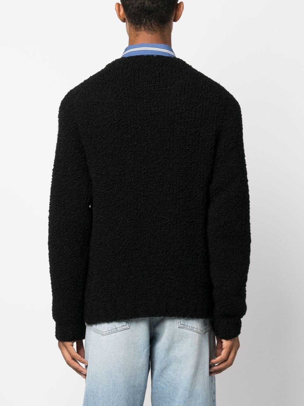 merino wool-blend V-neck jumper - 4