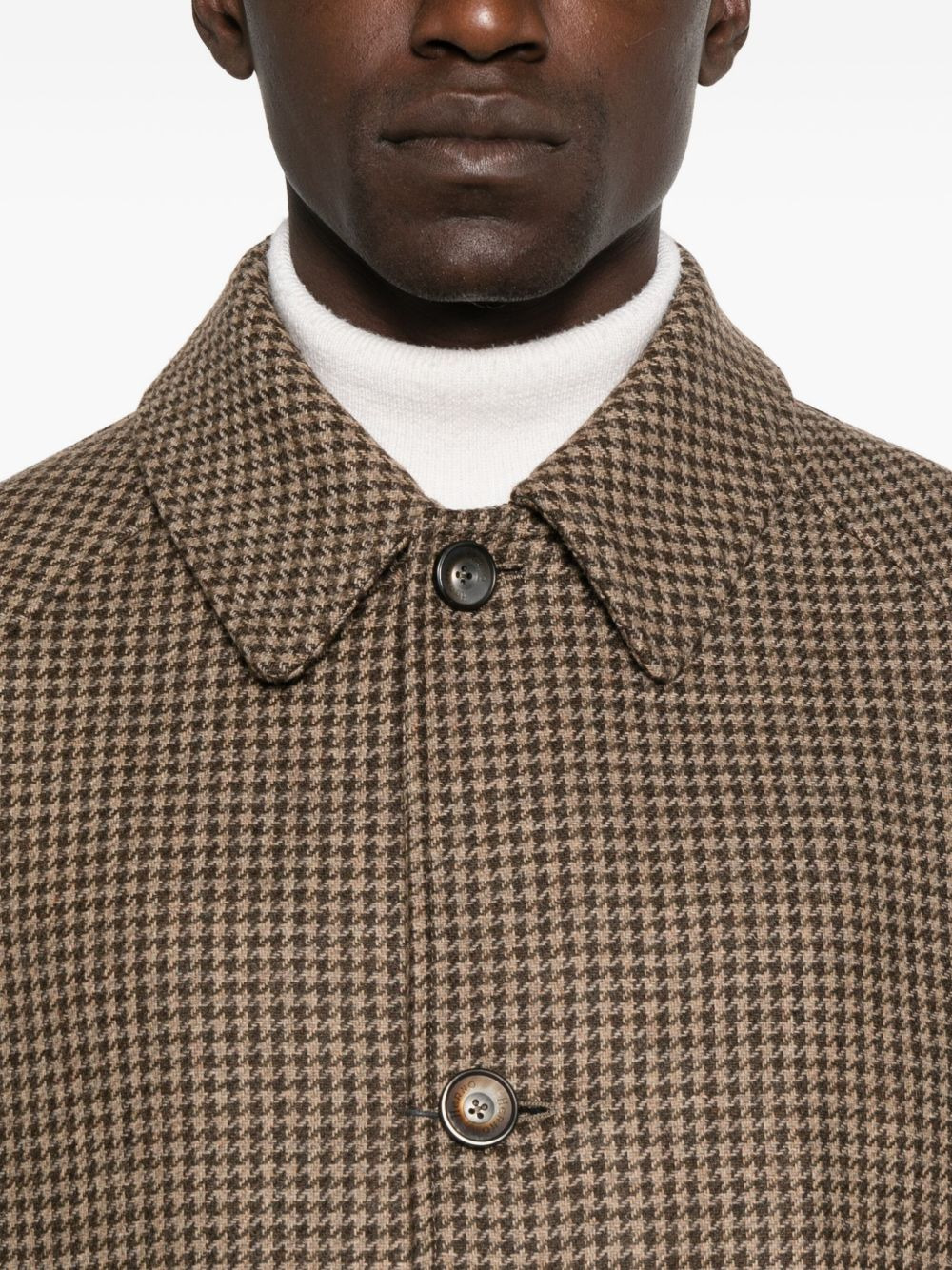 houndstooth button coat - 5
