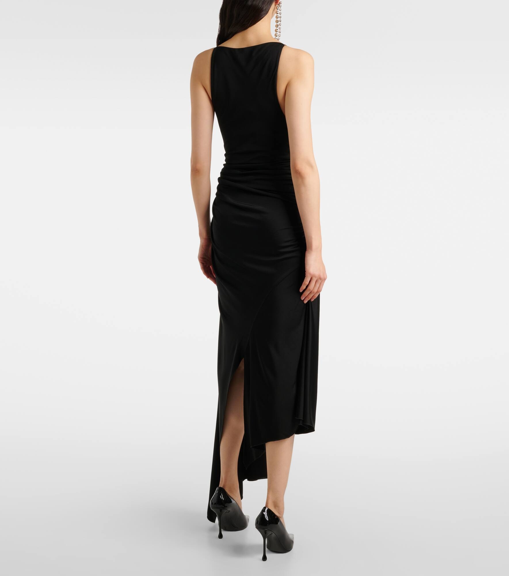 Asymmetric crystal-embellished gown - 3