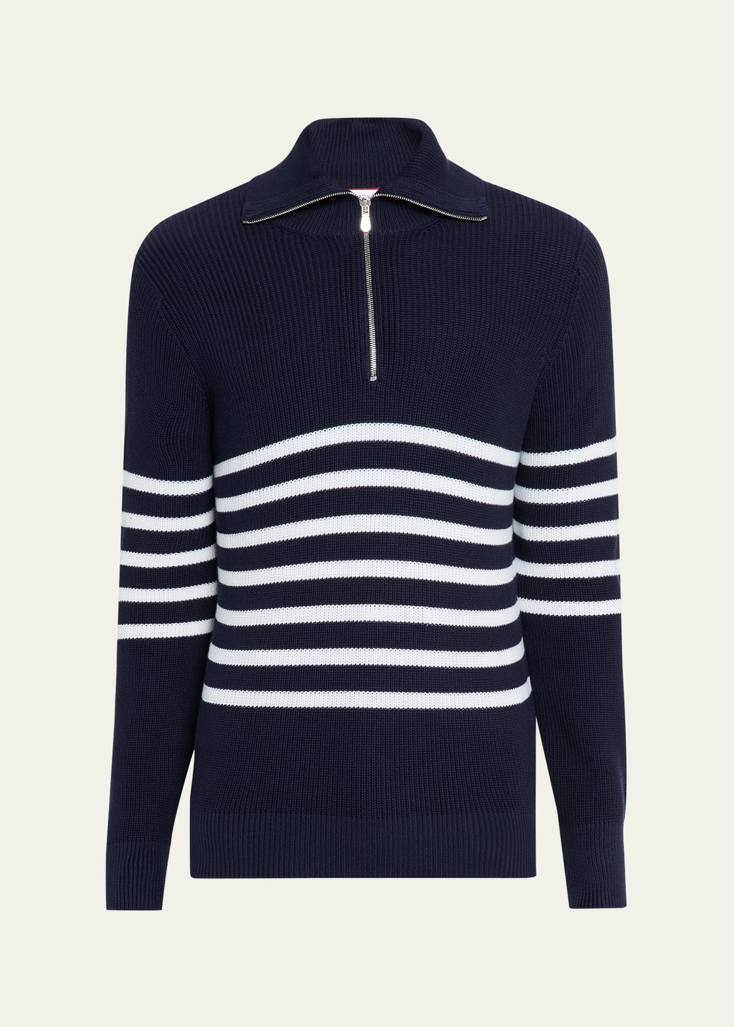 Men's High Summer Capsule Cotton Rib Half-Zip Sweater - 1