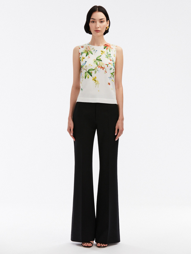 Oscar de la Renta DEGRADE FLORA & FAUNA PRINTED TANK outlook