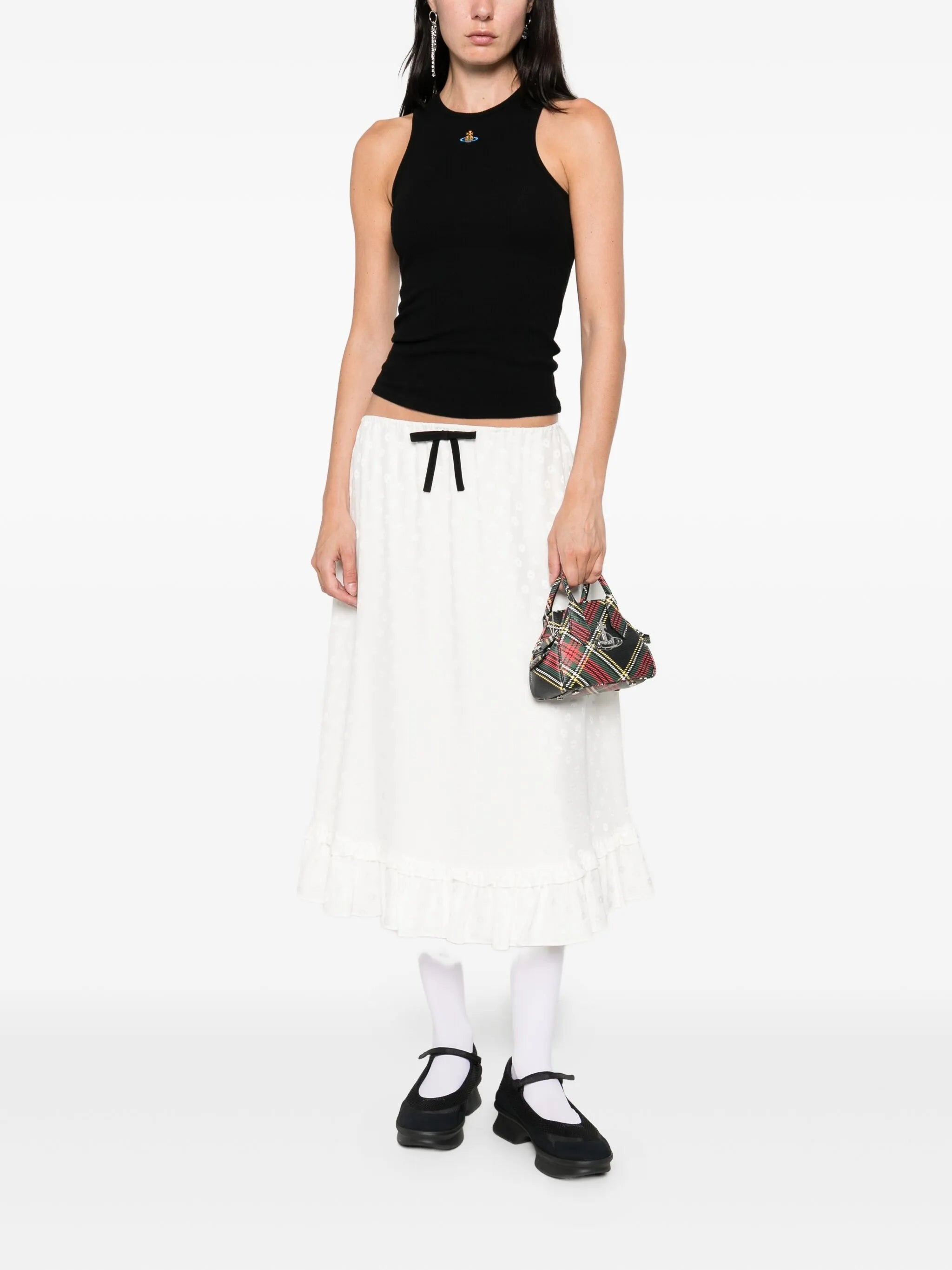 Vivienne Westwood 90s Orb-embellished Ribbed Tank Top - 3
