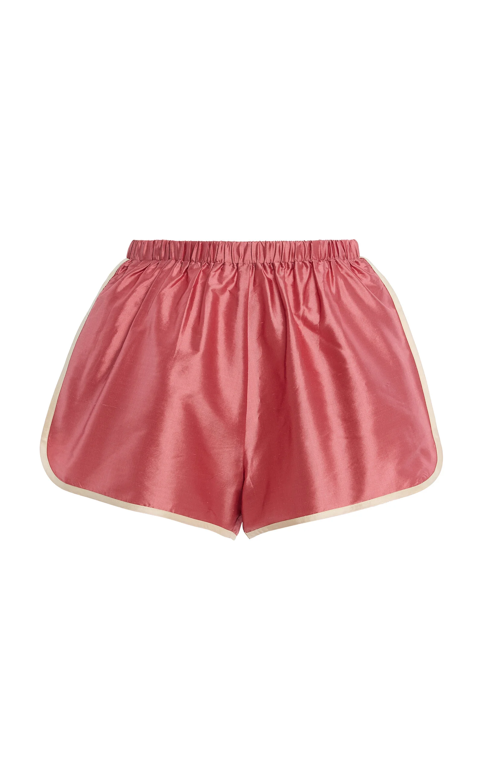 Striped Silk Taffeta Mini Shorts red - 1