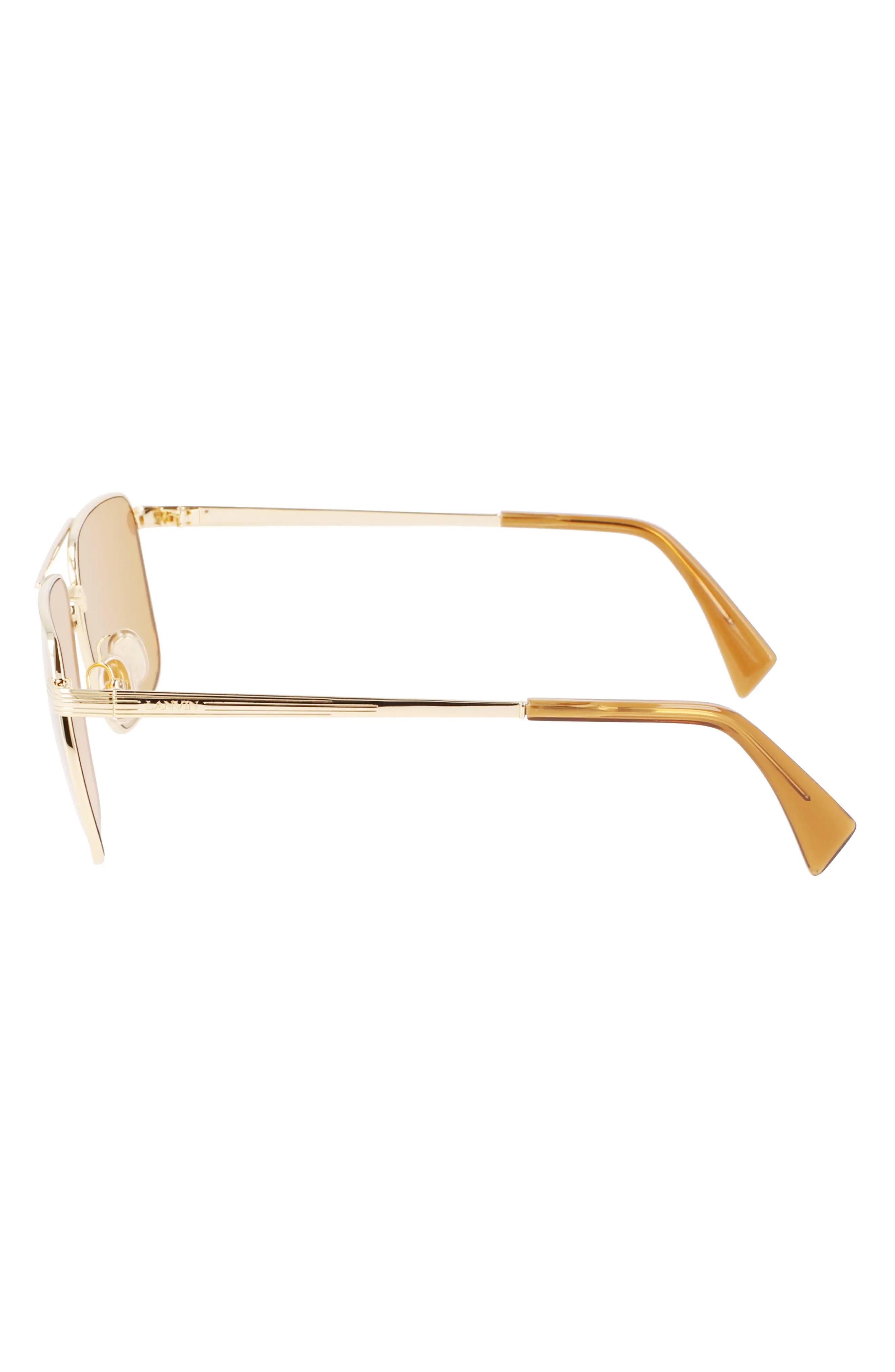 JL 58mm Rectangular Sunglasses in Gold /Caramel - 3
