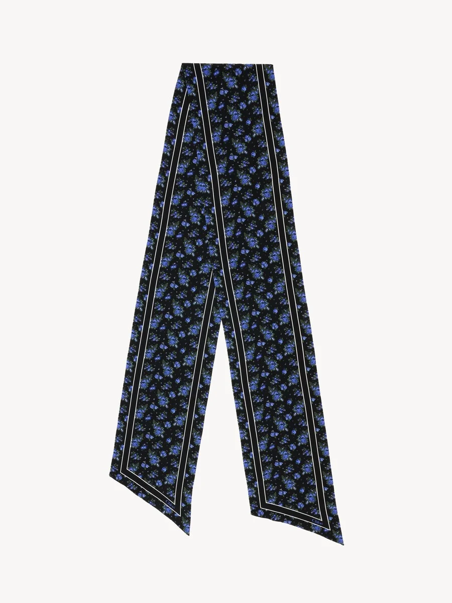 THE CHLOÉ FOLK BANDEAU SCARF IN SILK CRÊPE - 1