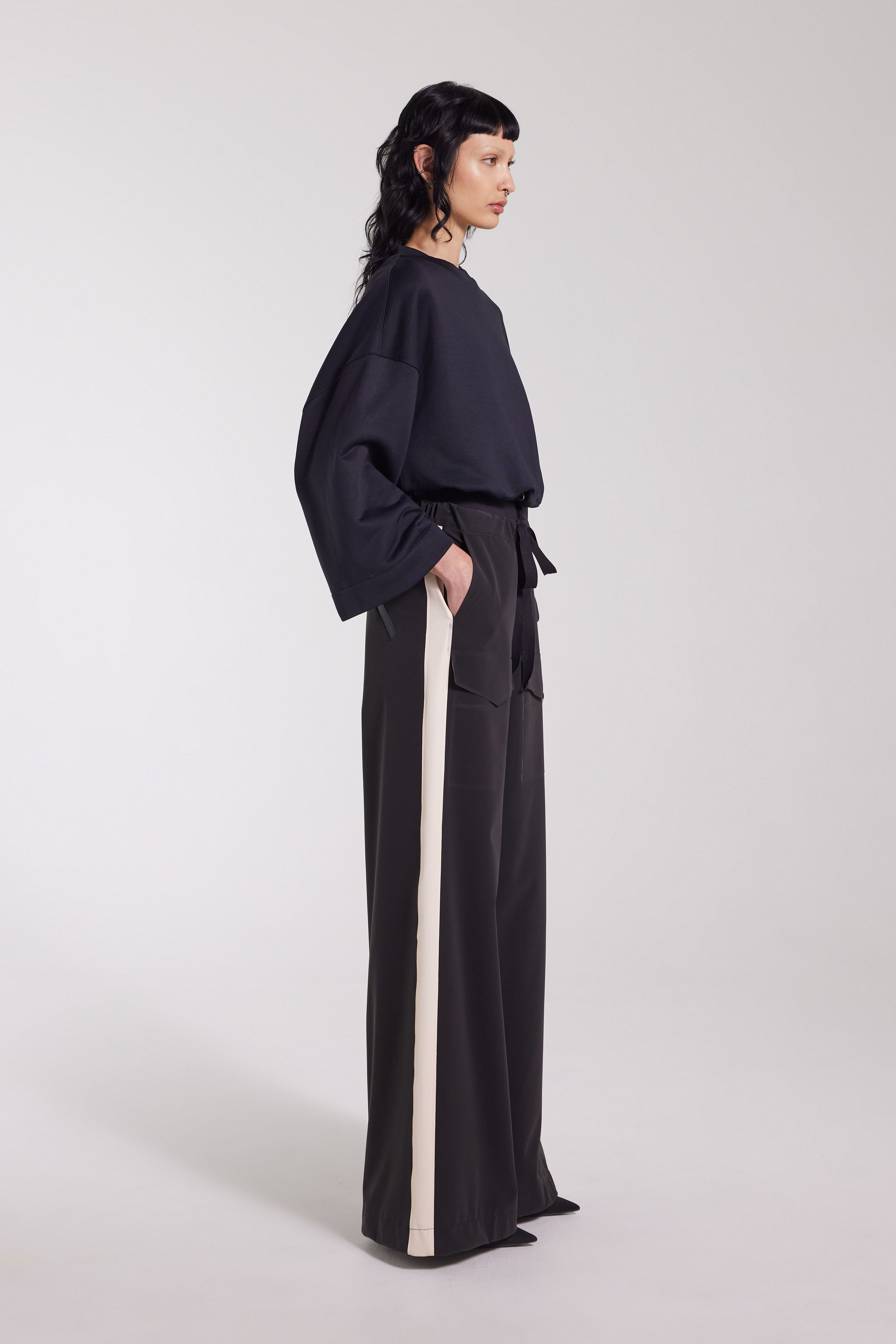 Jarla Stripe Trousers Black - 5
