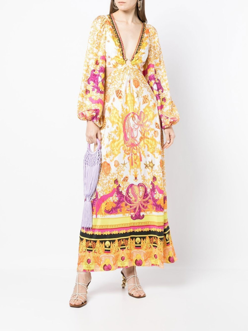 CAMILLA ring-detal cut out maxi dress outlook