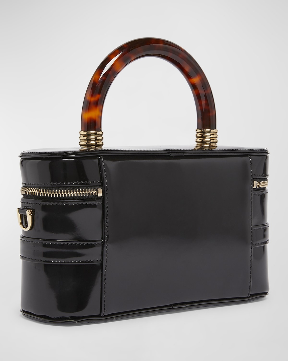Roger Vivier Belle Mini Vanity Patent Leather Top-Handle Bag