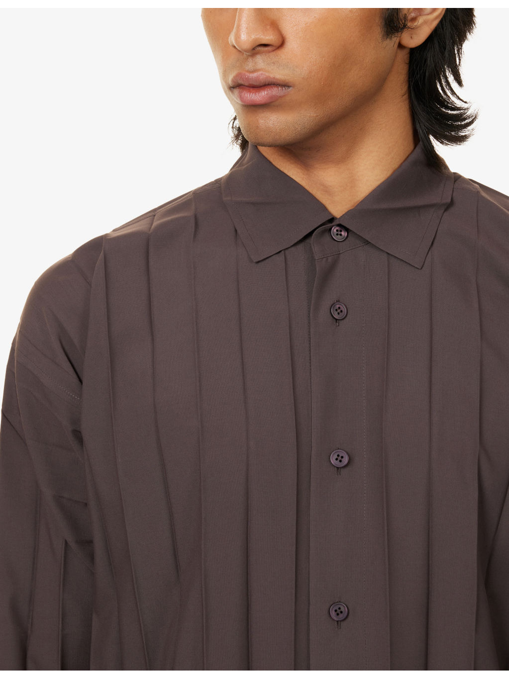Edge Long-Sleeves Knitted Shirt - 5