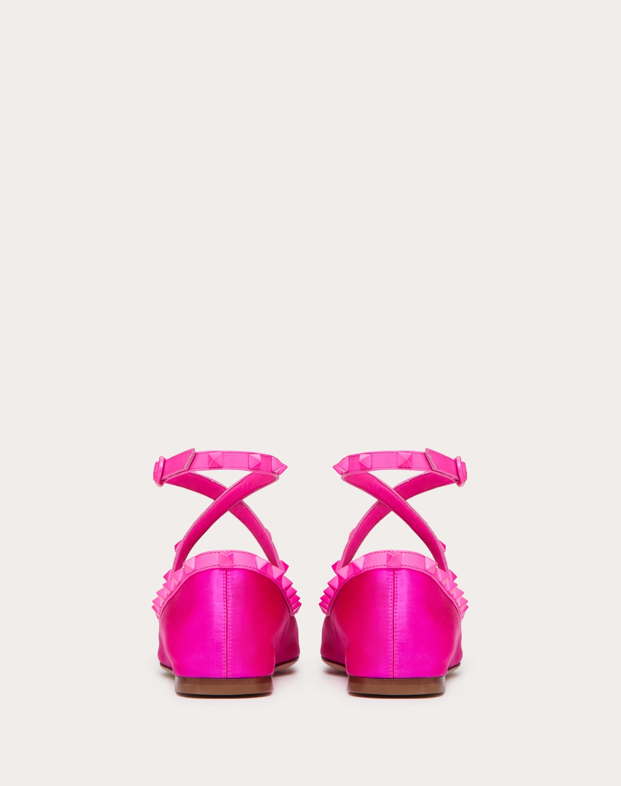 ROCKSTUD SATIN BALLERINAS WITH TONE-ON-TONE STUDS - 3