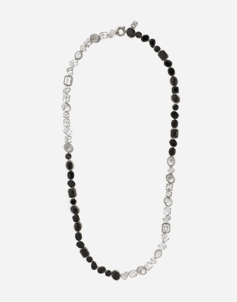 Rainbow Monochrome Sautoir 18-carat white gold, spinels and topazes 1